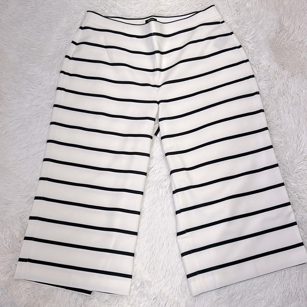 MAREE Pour‎ TOI Wide Leg Crop Pants Black and White Size 14